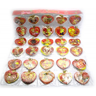 Валентинки "Сердечки" (набор 240 штук)(7х6 см)(3321) код 24130