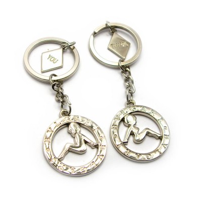 Брелоки  для влюбленных (D) "Мальчик и девочка" (12 шт/уп) код 24525