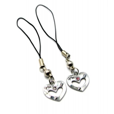 Брелоки для влюбленных (B) "Сердечки" (20шт/уп) код 24553