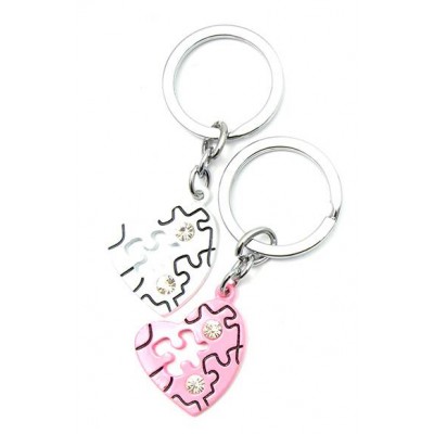 Брелоки для влюбленных (Q) Сердца (72) белый-розовый Брелоки для влюбленных (Q) Сердца (72) белый-розовый