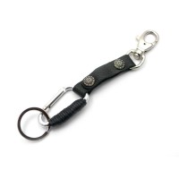 Брелок кожаный чёрный 19 см. (G) (S169)