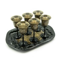 Рюмки бронзовые черные (н-р 6 шт.) 30мл