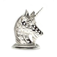 Подставка под кольца Единорог (12х8,5х3 см)Серебро