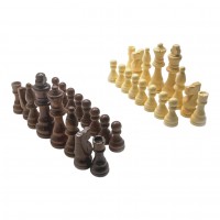 Шахматные фигуры деревянные в блистере (h фигур 3,5-7,5 см ,d 1,8-2,2 см)(3)