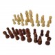Шахматные фигуры деревянные в блистере (h фигур 3,5-7,5 см ,d 1,8-2,2 см)(3)