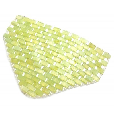 Массажер нефритовый для лица (прямоугольные вставки)(24х20 см) код 25205