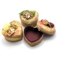 Шкатулка ткань Сердце (11х10х7 см)
