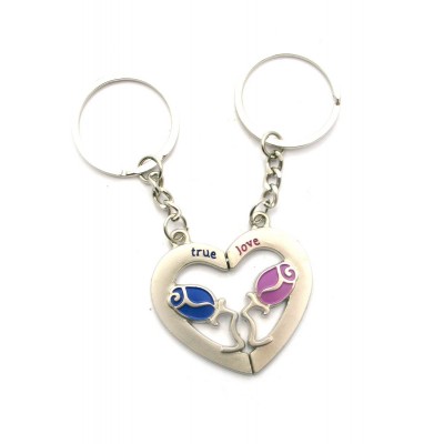 Брелоки для влюбленных (D) "Розы" (12 шт/уп) код 25312