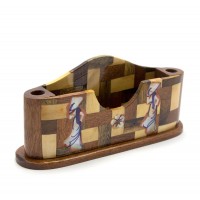 Визитница с подставкой для ручек (14,5х7х4 см)(Вьетнам)