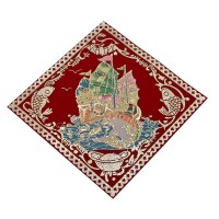 Коврик для счета денег Парусник с рыбой (17х17 см)(2 шт/уп)