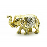 Слон резной алюминий (19х10,5х6 см)