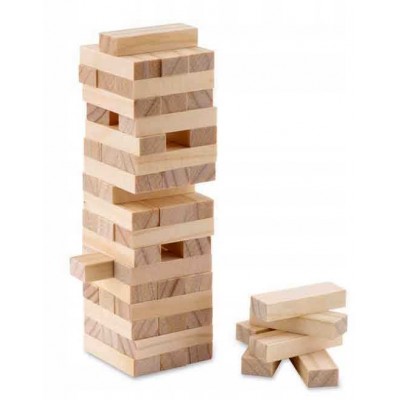 Игра настольная "Дженга" (48 брусков)(14х24х72)(дуб, ясень)  Код: 26069