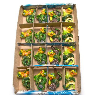 Змея магнит на холодильник (5х4 см)(16 шт/уп)