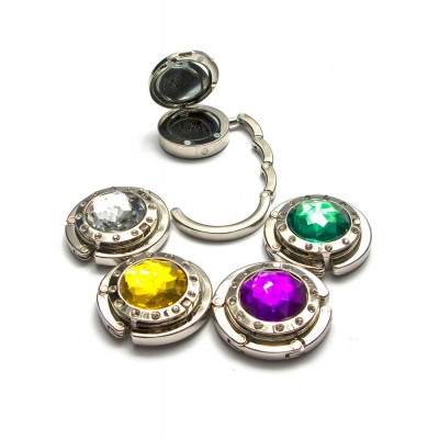 Сумкодержатель для женской сумочки Кристалл с зеркальцем (d-4.5 см) Вешалка для женской сумочки "Кристалл" с зеркальцем (d-4.5 см) код 26303