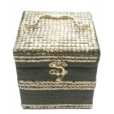 Шкатулка для бижутерии черная (12,5х12,5х12,5 см)