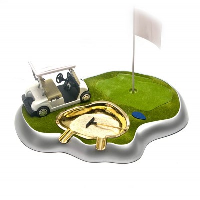 Зажигалка настольная с пепельницей "Гольф" (26,5х20,5х16 см) код 26374