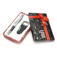 Ручка с открывашкой ножем фонариком набор (16,5х10х3 см)