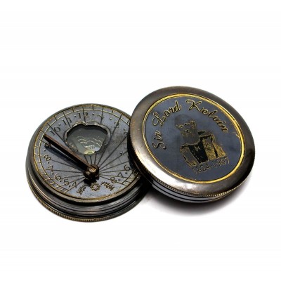 Часы солнечные с компасом (5х5х1,5 см)( SUNDIAL COMPASS-3 in1) код 26606