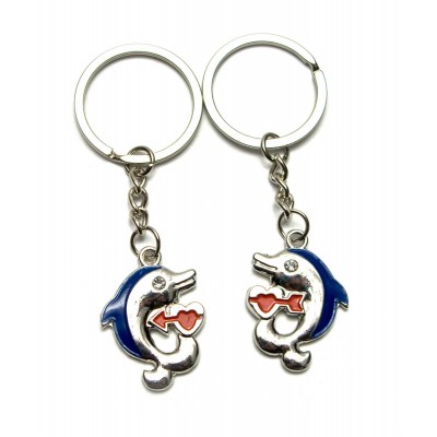 Брелоки для влюбленных (D) "Дельфины" (12 шт/уп) код 26704