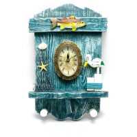 Ключница с часами Морская (28х19х4,5 см)