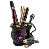 Африканка с корзиной, подставка под ручки (12,5х11,5х7 см)