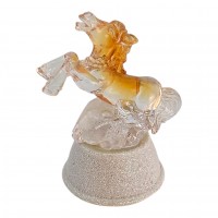 Лошадь с подсветкой оранжевая (8х6,5х5 см)