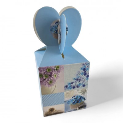 Подарочная коробка «Голубая Элегантность» (20х9х9 см)