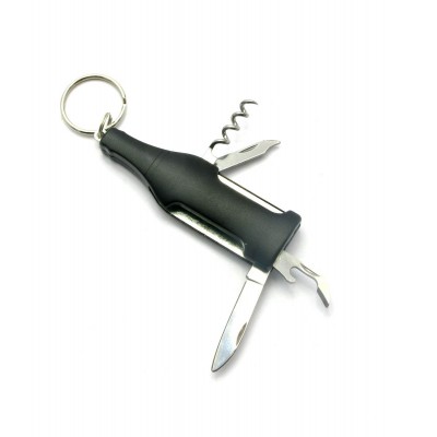 Нож-брелок, штопор с набором инструментов "Бутылка" (4 в 1)(11х2,5х1см)(B52) код 27165