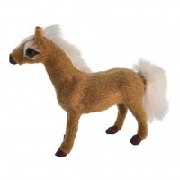 Лошадь из натурального меха (11х11х3,5 см)