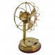 Миниатюрный настольный вентилятор из бронзы, работает от аккумулятора, 17 см Миниатюрный настольный вентилятор из бронзы, работает от аккумулятора, 17 см