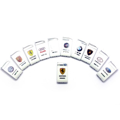 Зажигалка газовая турбо "Авто бренды" (6х3х0,6 см)(1101A) код 27749