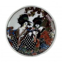 Магнит на холодильник Две гейши в саду (5,5 см)