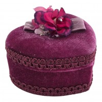 Шкатулка ткань Сердечко (10 × 11 × 10 см)