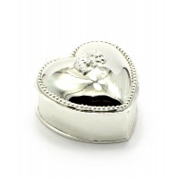 Шкатулка для украшений Сердечко (6х6х3 см)Серебро