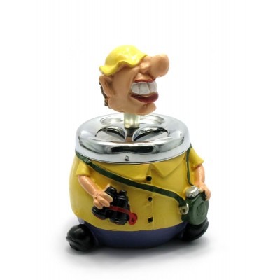 Пепельница керамическая с крышкой "Охотник" (8,5х8,5х5 см)(YG008) код 27954