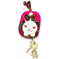 Чехол для ключей -брелок Кролик ткань (11х7 см)
