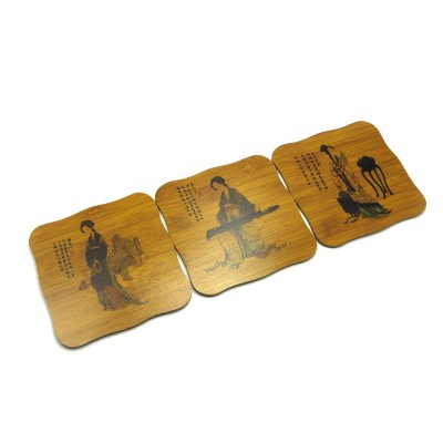 Подставка под горячее бамбуковая (14,5х14,5 см) код 28025