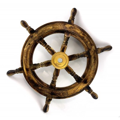 Штурвал деревянный с бронзовой вставкой ( 42х 4.2 см) Штурвал деревянный с бронзовой вставкой ( 42х 4.2 см)