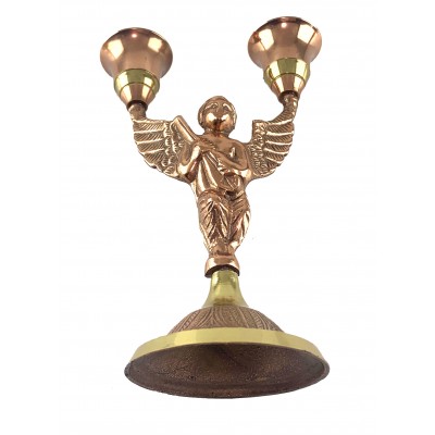 Подсвечник "Ангел" бронзовый  (16х10,5х7 см)(Candle Stand Boy 2C Copper) код 28254