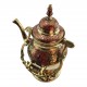 Чайник бронзовый с горелкой на подставке с цветным рисунком (30,5х19х16 см)A