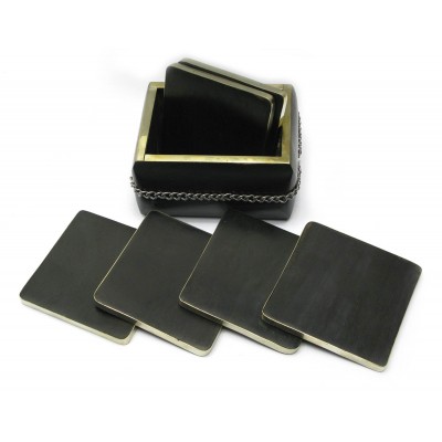 Подстаканник розовое дерево круглый "Лепестки" (18х18х10 см) (COSTER MELAN) код 28308