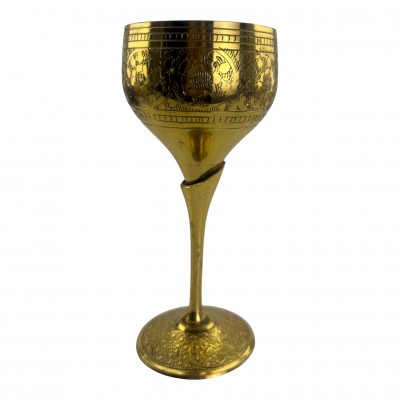 Бокал бронзовый позолоченный (17х 7,6 см)