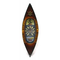 Ключница Лодка с часами (фото 13х18 см)(49,5х15х10 см)