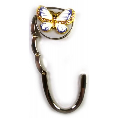 Сумкодержатель для женской сумочки Бабочка-Замок бело-синий (6,5х4,5х1,5 см) Сумкодержатель для женской сумочки 'Бабочка-Замок' бело-синий (6,5х4,5х1,5 см)