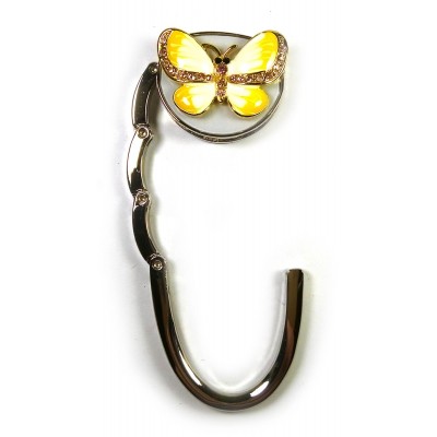 Сумкодержатель для женской сумочки Бабочка-Замок бело -желтый(6,5х4,5х1,5 см) Сумкодержатель для женской сумочки 'Бабочка-Замок' бело -желтый(6,5х4,5х1,5 см)