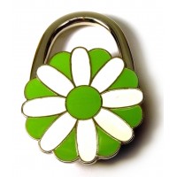 Сумкодержатель для женской сумочки Цветок-Замок бело-зеленый (6х4х1,5 см) Сумкодержатель для женской сумочки Цветок-Замок бело-зеленый (6х4х1,5 см)