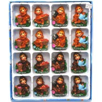 Магнит на холодильник Обезьянка (16 шт/уп)(7х5х2 см)