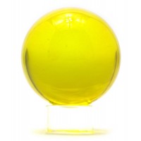 Шар хрустальный на подставке желтый (6 см)