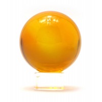 Шар хрустальный на подставке оранжевый (6 см)