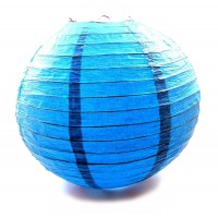Фонарь синий бумажный  (d-30 см)